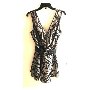 Bebe Tiger Print Cocktail Dress